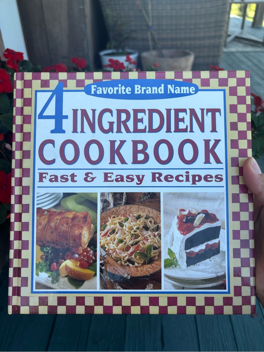 Vintage 4-Ingredient Cookbook - Red & Cream